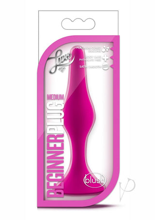 Luxe Beginner Plug Silicone Butt Plug - Pink - Large/Medium