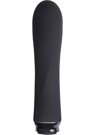 Luxe Collection Scarlet Rechargeable Silicone Compact Vibrator - Black