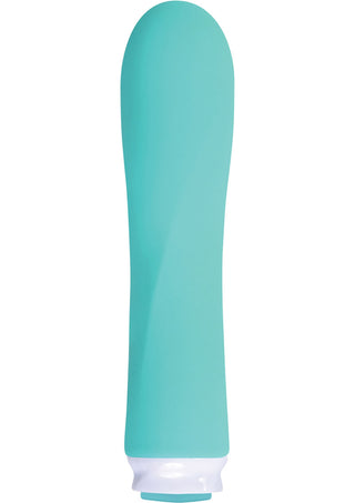 Luxe Collection Scarlet Rechargeable Silicone Compact Vibrator - Blue/Turquoise