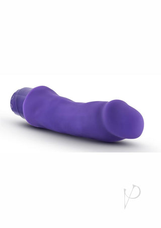 Luxe Marco Silicone Vibrating Dildo - Purple - 7.75in