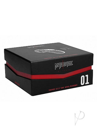 Man Cage Model 01 Male Chastity with Lock - Clear - 3.5in