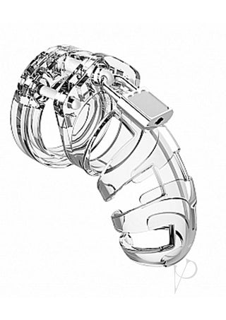 Man Cage Model 02 Male Chastity with Lock - Clear - 3.5in