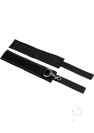 Master Series Interlace Over and Under The Bed Restraint - Black - Set