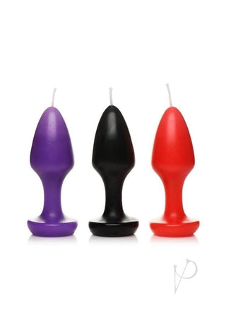 Master Series Kink Inferno Drip Candles - Black/Purple/Red