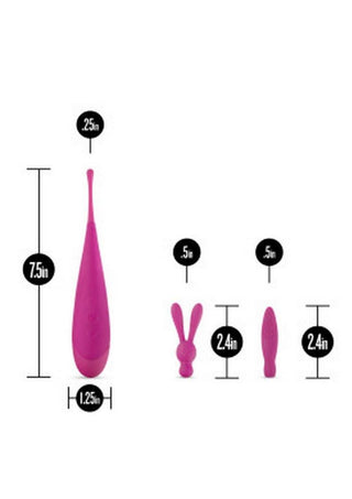 Noje Quiver Lily Clitoral Stimulator Rechargeable Silicone Vibrator with Two Heads