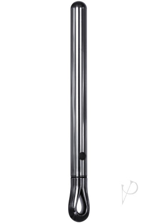 Pen Pal Rechargeable Compact Stainless Steel Vibrator - Black Chrome - Black
