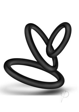 Performance Vs4 Pure Premium Silicone Cock Ring Set (3 Sizes - Black