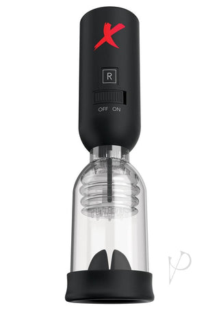 Pipedream Extreme Elite Silicone Tip Teazer Power Pump Masturbator - Black/Clear