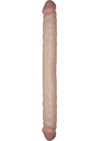 Real Skin All American Whoppers Double Dildo Dildo - Flesh/Vanilla - 18in