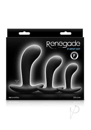 Renegade P-Spot Kit Silicone Anal Plugs - Black - Set Of 3