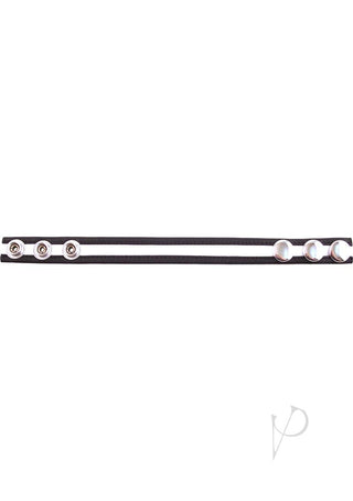 Rouge Leather Adjustable Cock Strap - Black/White