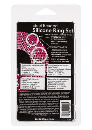 Steel Beaded Silicone Ring