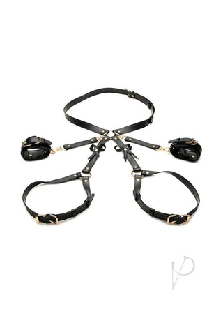 Strict Bondage Harness with Bows - Black - Large/Medium