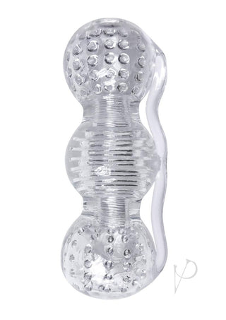 The 9's - Clear Stroke Threeway Masturbator - Clear - 5.75in