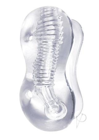 The 9's - Clear Stroke Twister Masturbator - Clear - 5.25in
